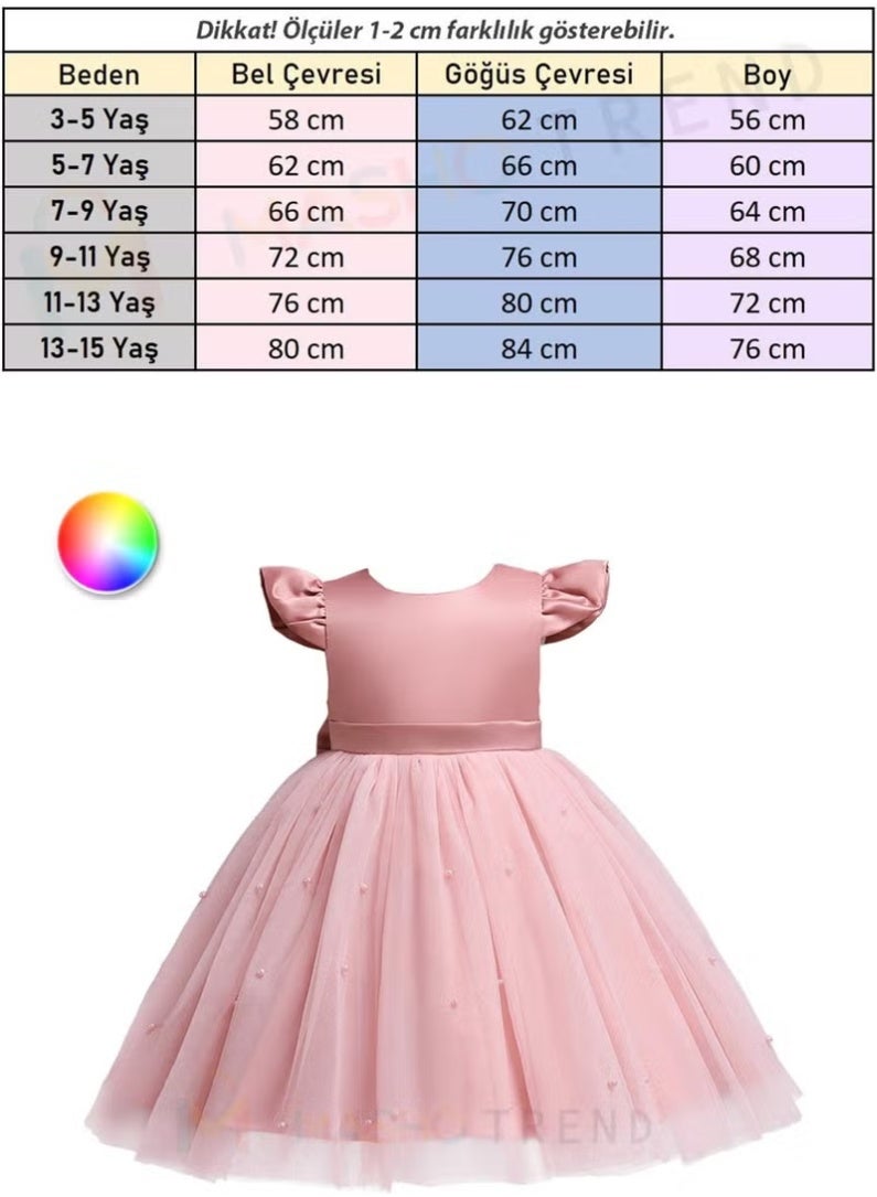 Masho Trend Pink Tulle Ballgown Dress - Image 3